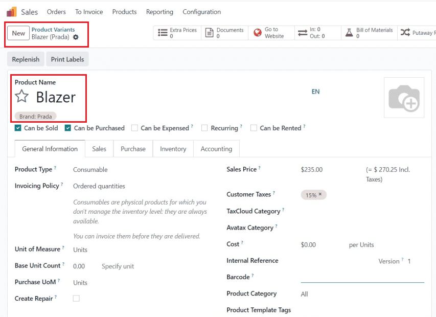 How to Manage the Product Variants Using the Odoo 17 Sales App-cybrosys