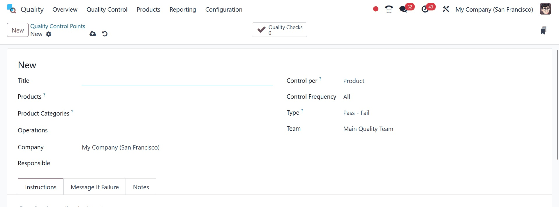 How to Manage Types of Quality Checks in Odoo 17 Quality App-cybrosys