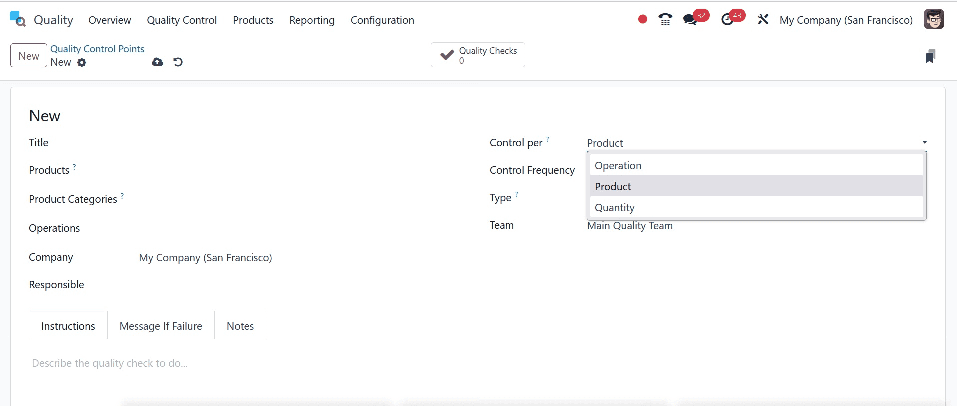 How to Manage Types of Quality Checks in Odoo 17 Quality App-cybrosys