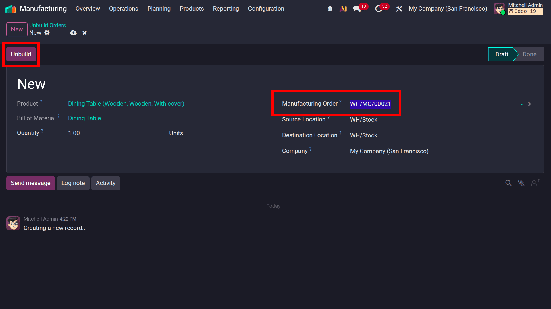How to Manage Unbuilding and Dismantling Manufactured Products in Odoo 19-cybrosys