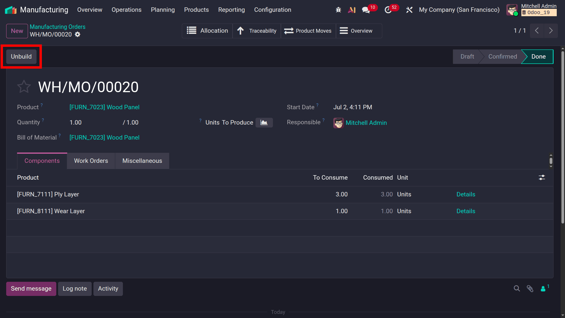How to Manage Unbuilding and Dismantling Manufactured Products in Odoo 19-cybrosys