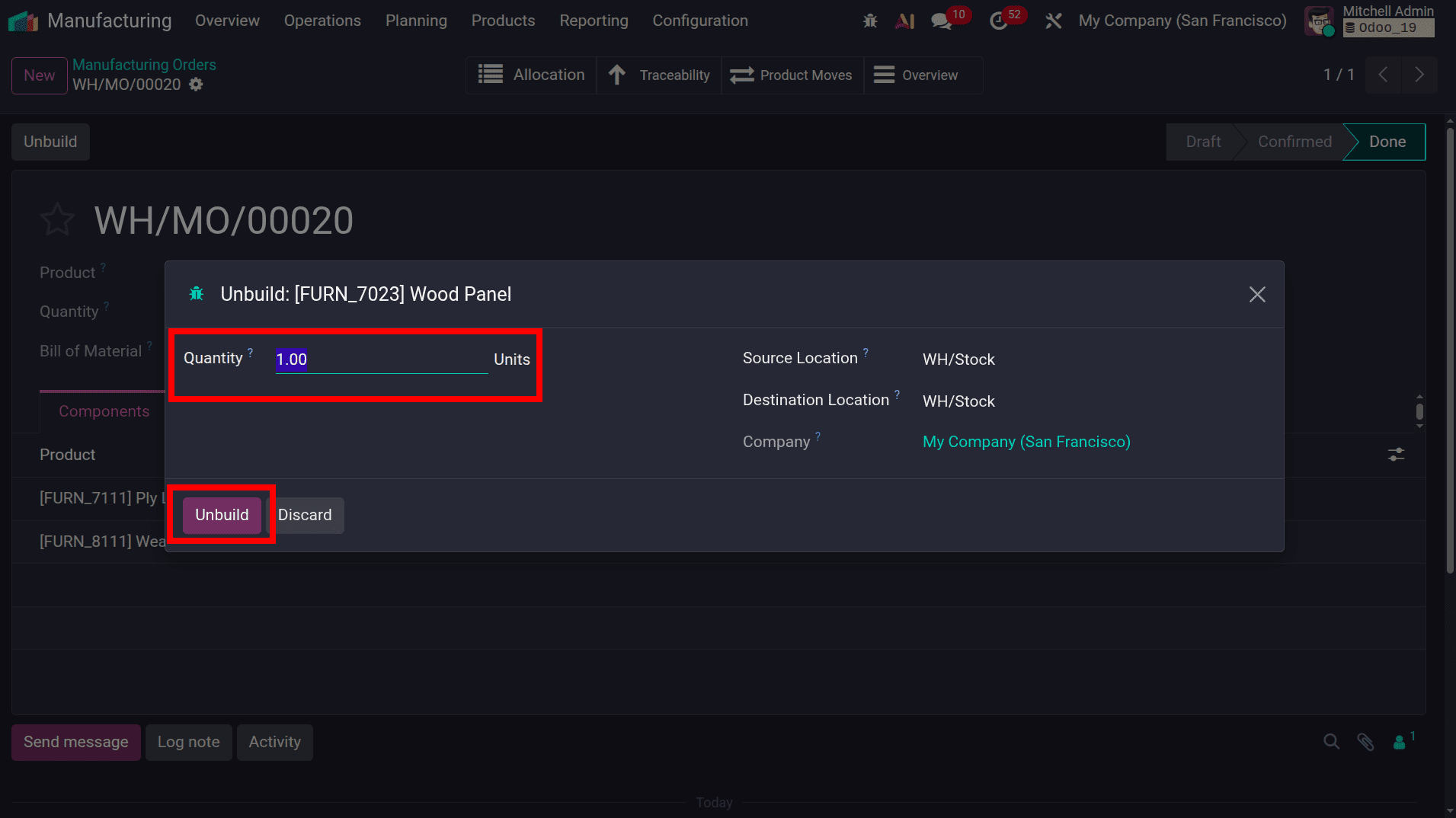 How to Manage Unbuilding and Dismantling Manufactured Products in Odoo 19-cybrosys