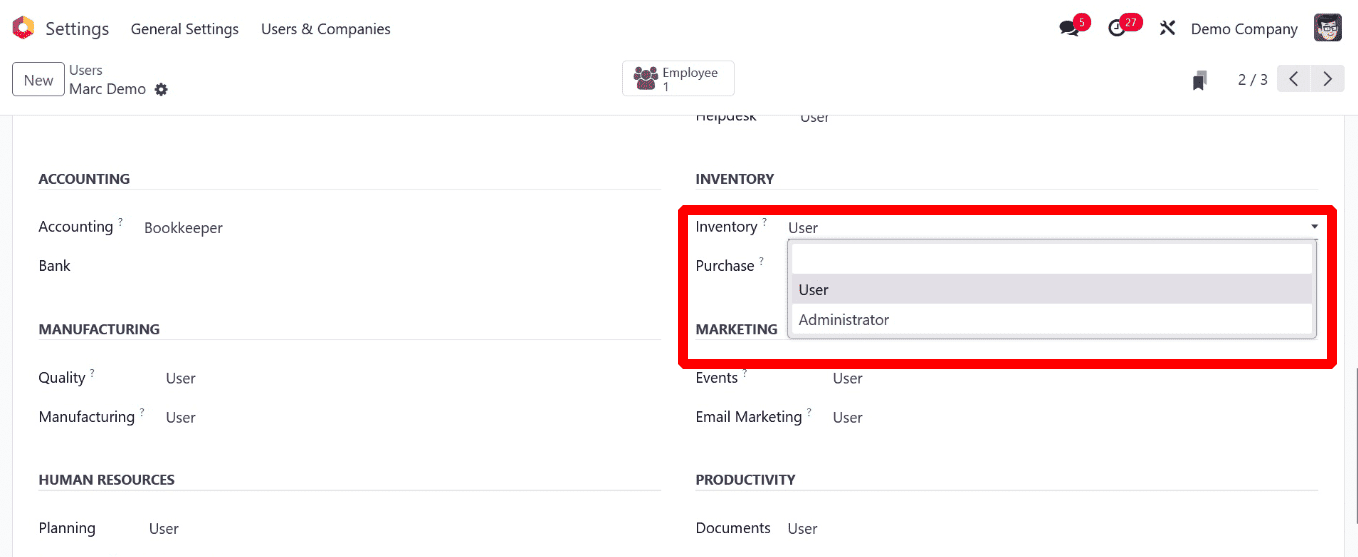 How to Manage User Rights in Odoo 18 Inventory-cybrosys