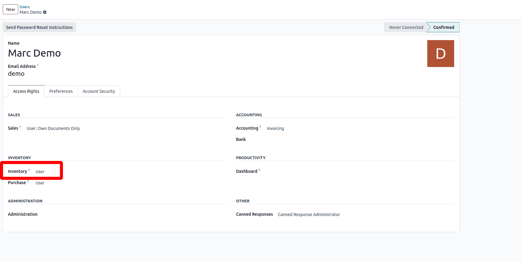 How to Manage User Rights in Odoo 18 Inventory-cybrosys