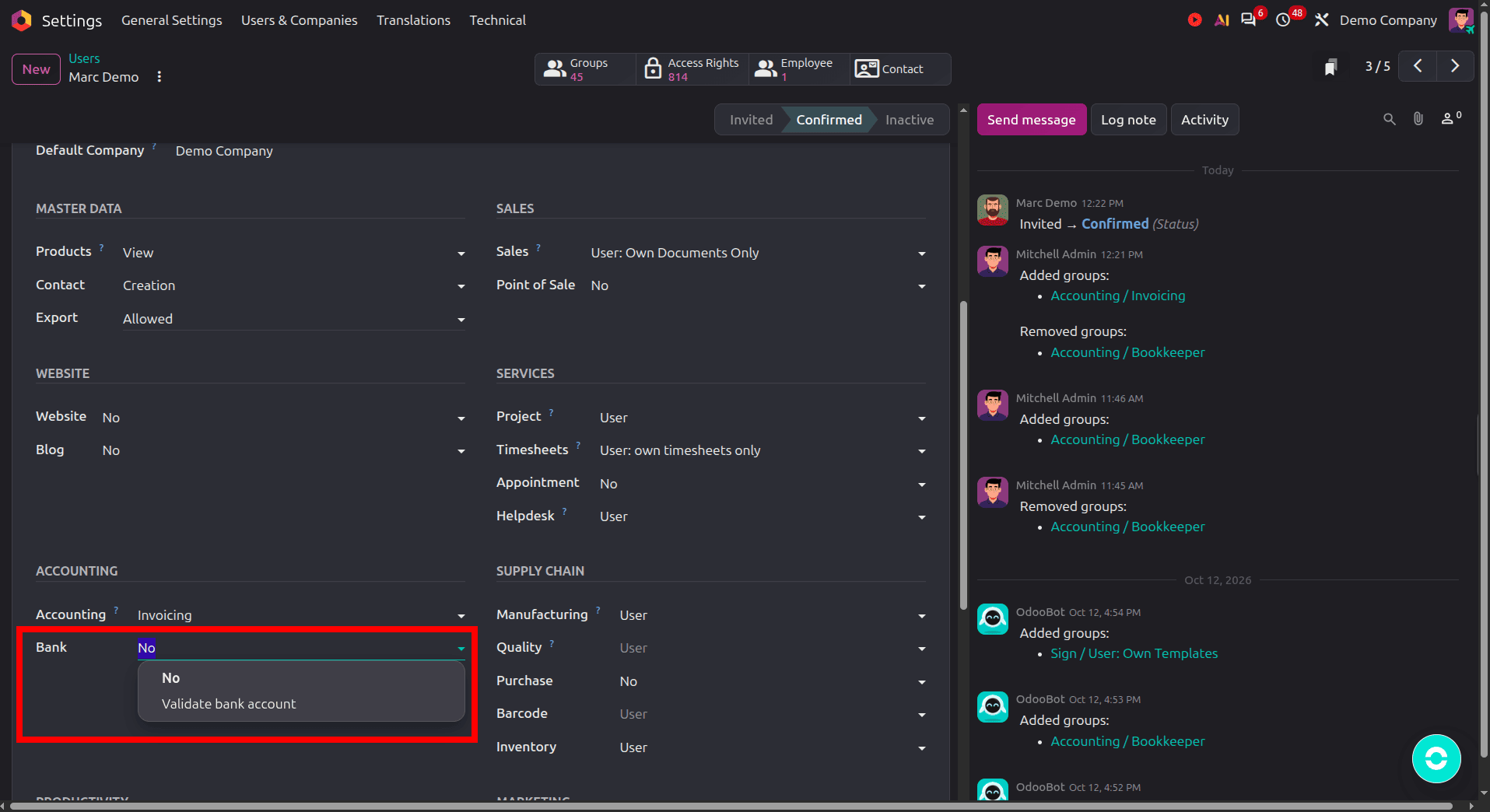 How to Manage User Roles and Permissions in Odoo 20 Accounting-cybrosys