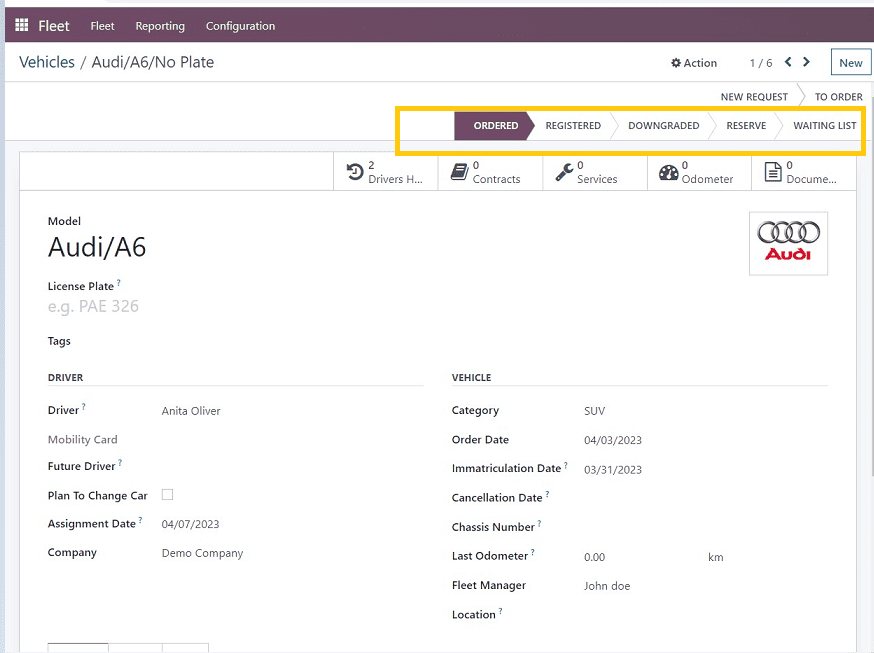 How to Manage Vehicles Using the Odoo 16 Fleet Management App-cybrosys