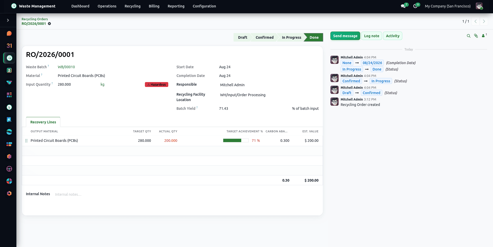How to Manage Waste Efficiently in Odoo 19 with Waste Management ERP-cybrosys
