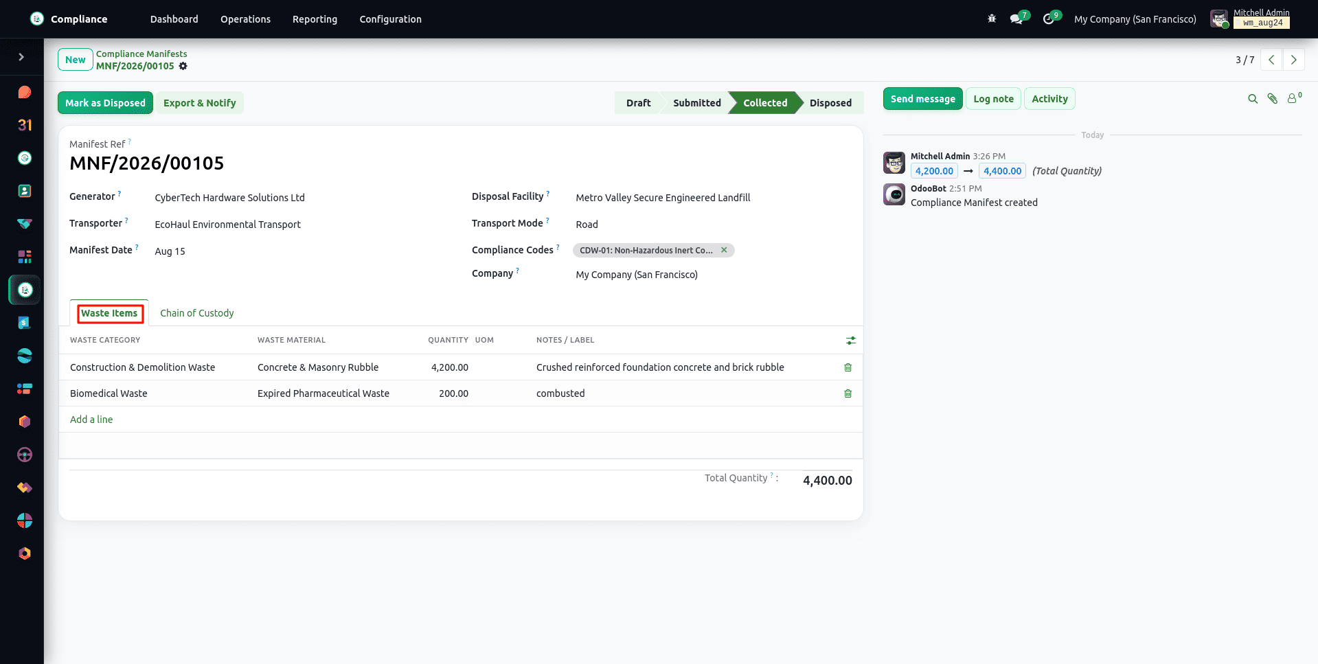 How to Manage Waste Efficiently in Odoo 19 with Waste Management ERP-cybrosys