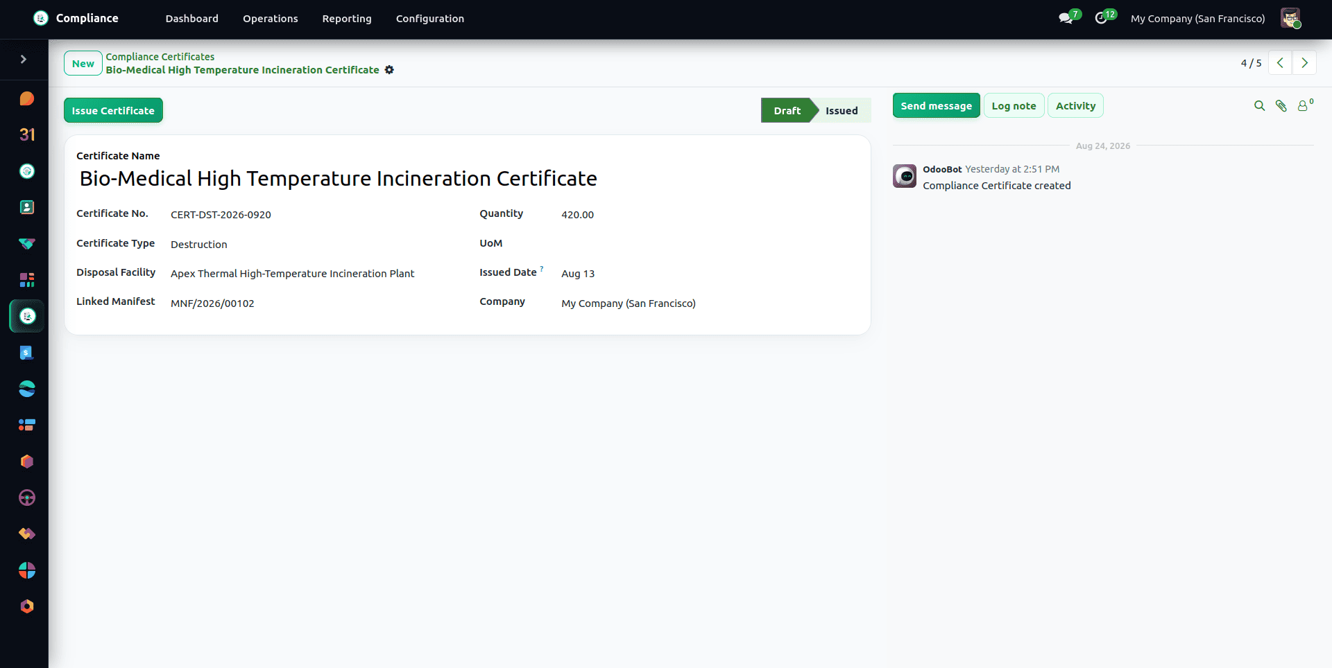 How to Manage Waste Efficiently in Odoo 19 with Waste Management ERP-cybrosys