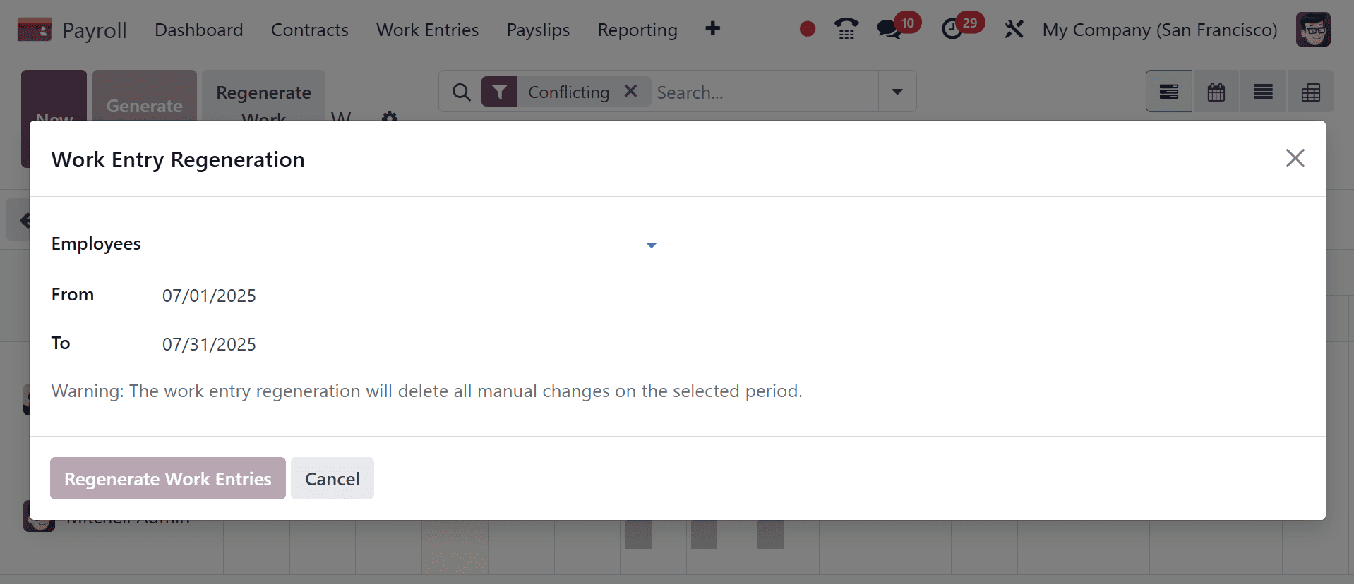 How to Manage Work Entries in Odoo 18-cybrosys