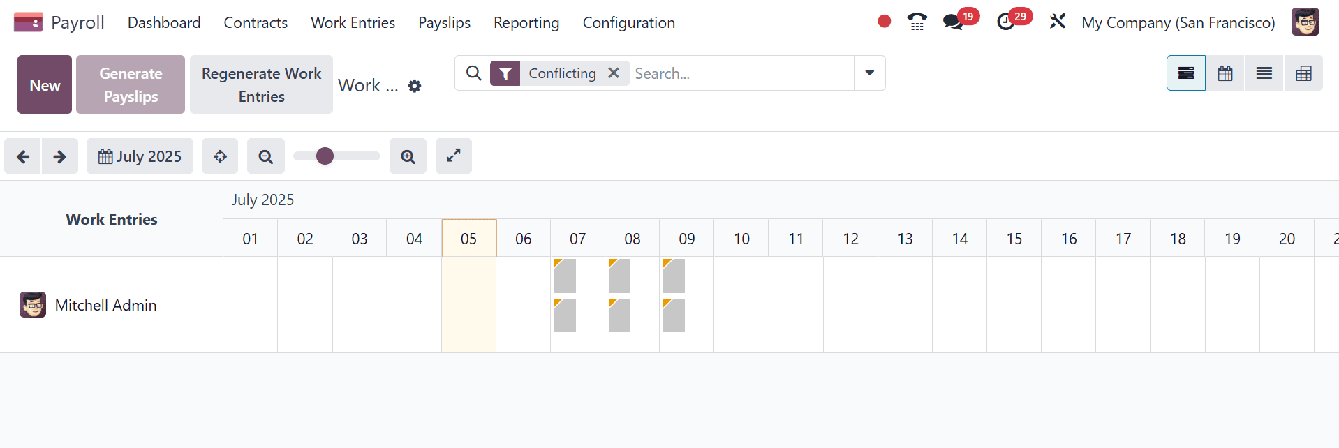 How to Manage Work Entries in Odoo 18-cybrosys