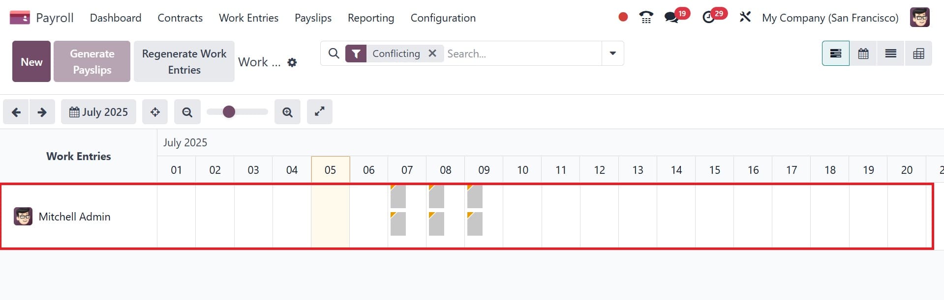 How to Manage Work Entries in Odoo 18-cybrosys