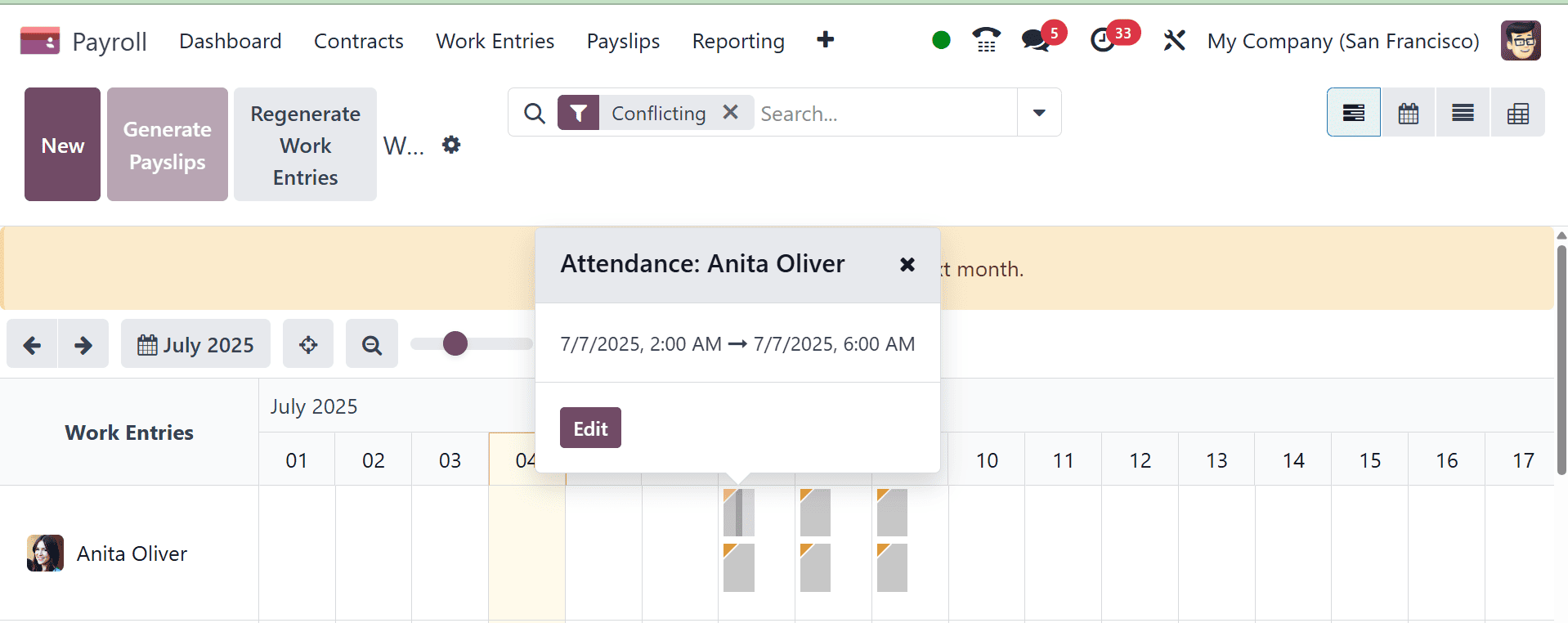 How to Manage Work Entries in Odoo 18-cybrosys