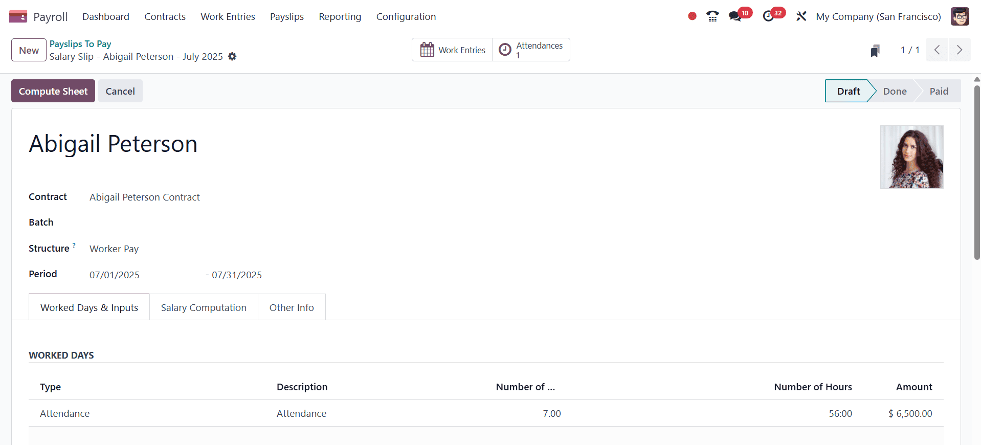 How to Manage Work Entries in Odoo 18-cybrosys