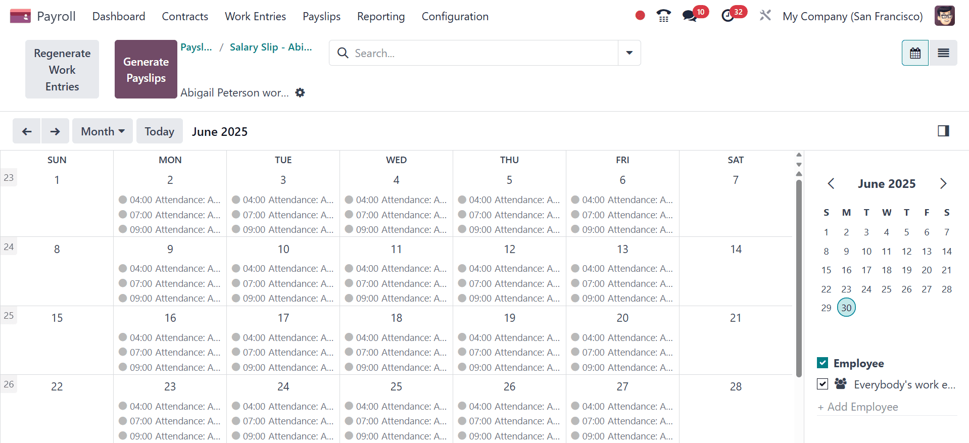 How to Manage Work Entries in Odoo 18-cybrosys