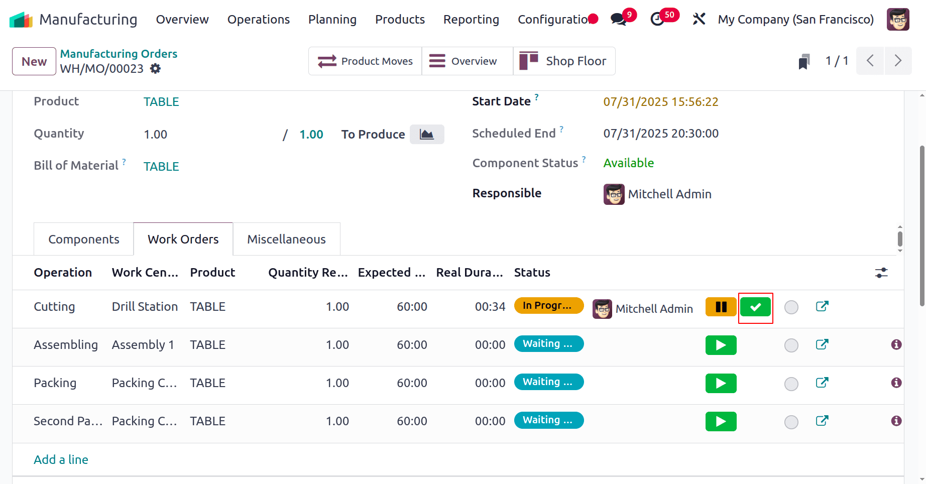 How to Manage Work Orders with Odoo 18 Manufacturing-cybrosys