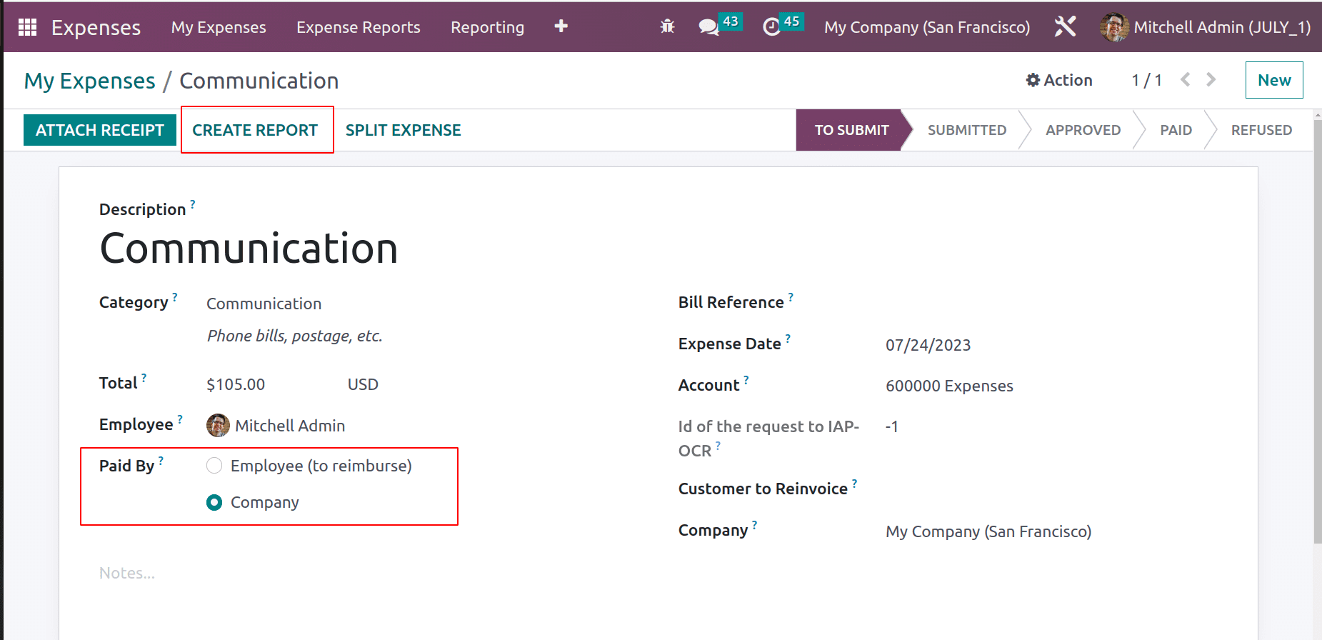 How to Manage your Expense with odoo 16 Expenses App-cybrosys