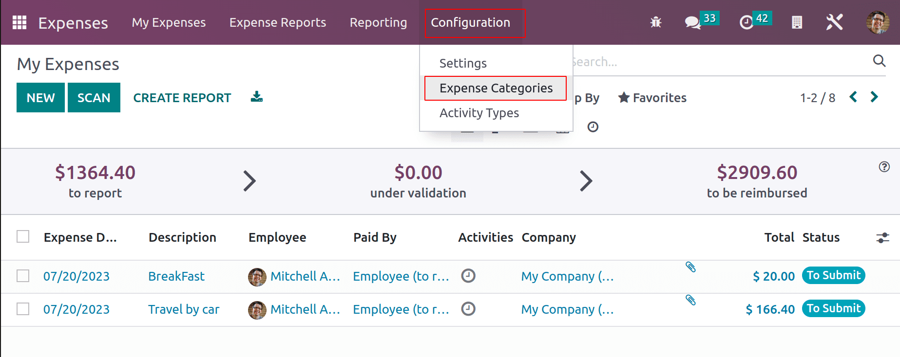 How to Manage your Expense with odoo 16 Expenses App-cybrosys