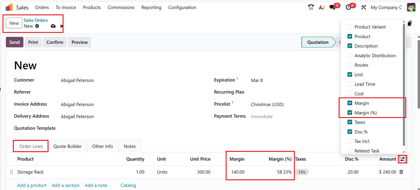 How to Monitor Profit Margins in Odoo 19 Sales Orders-cybrosys