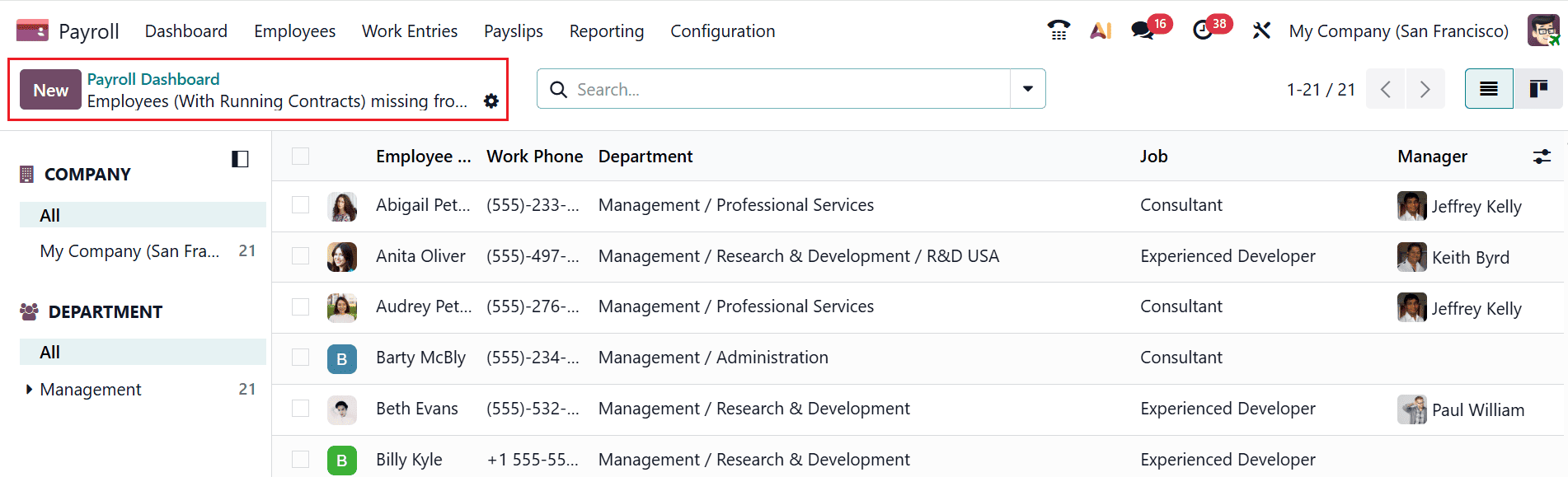 How to Navigate and Use the Payroll Dashboard in Odoo 19-cybrosys