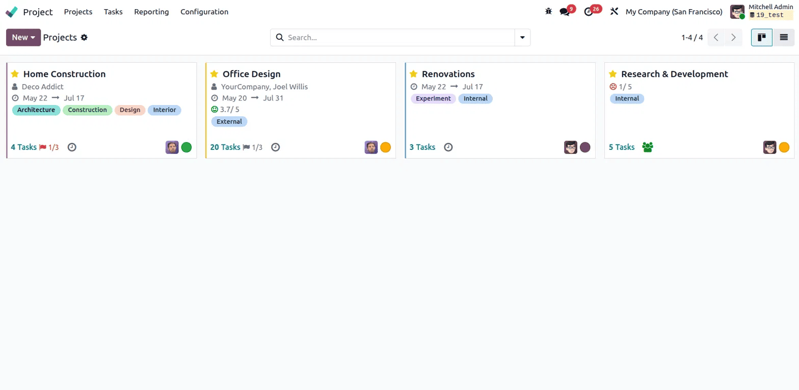 How to Navigate Project and Task Views in Odoo 19-cybrosys
