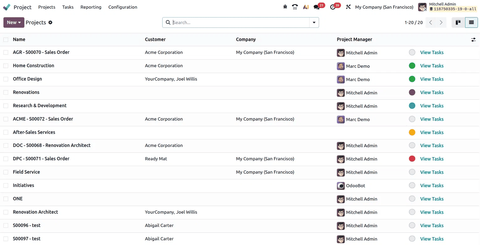 How to Navigate Project and Task Views in Odoo 19-cybrosys