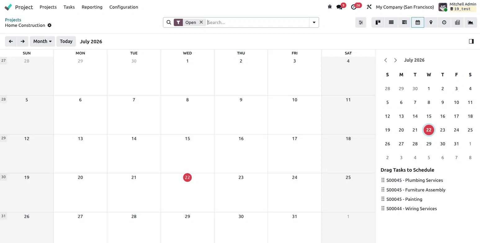 How to Navigate Project and Task Views in Odoo 19-cybrosys