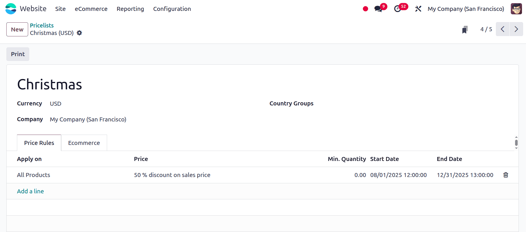 How to Offer Tiered Pricing to Customers in Odoo 18 E-Commerce-cybrosys