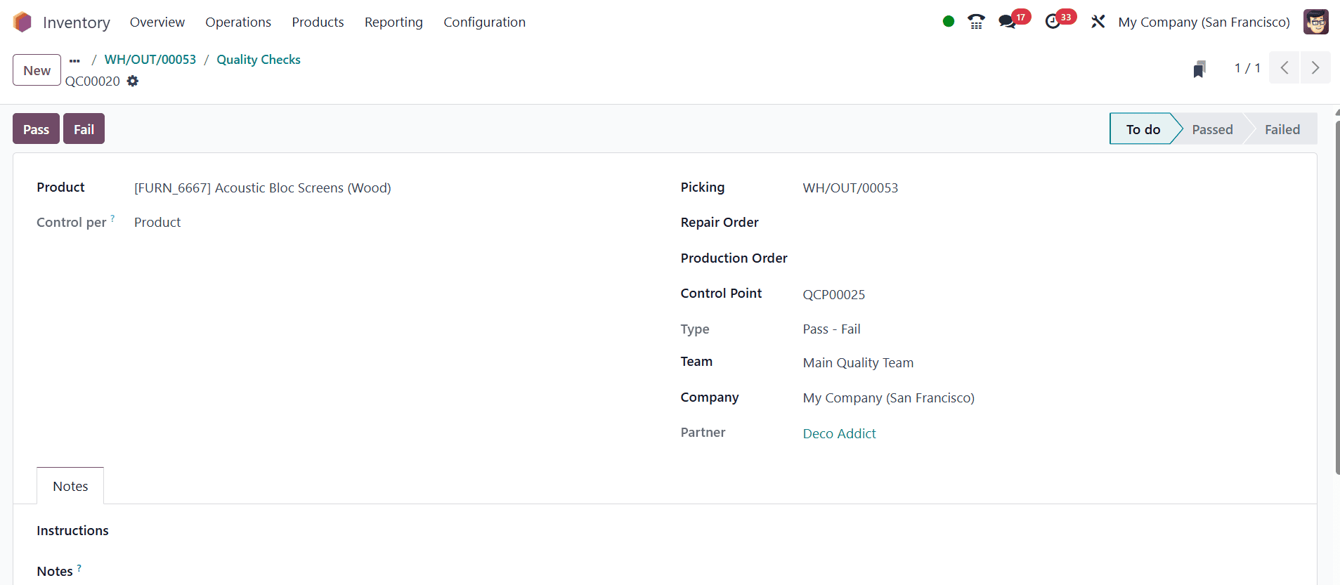 How to Optimize Transfer Operations with Quality Control in Odoo 18-cybrosys
