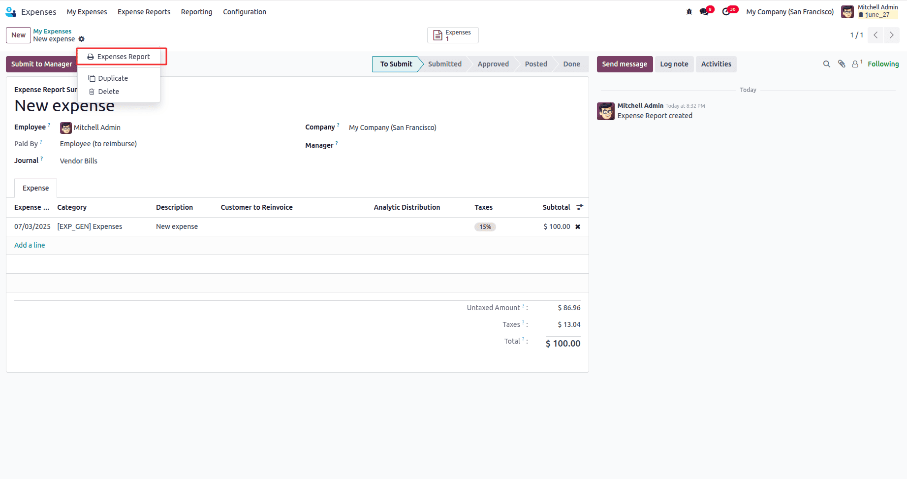 How to Organize & Manage Expense Reports in Odoo 18-cybrosys