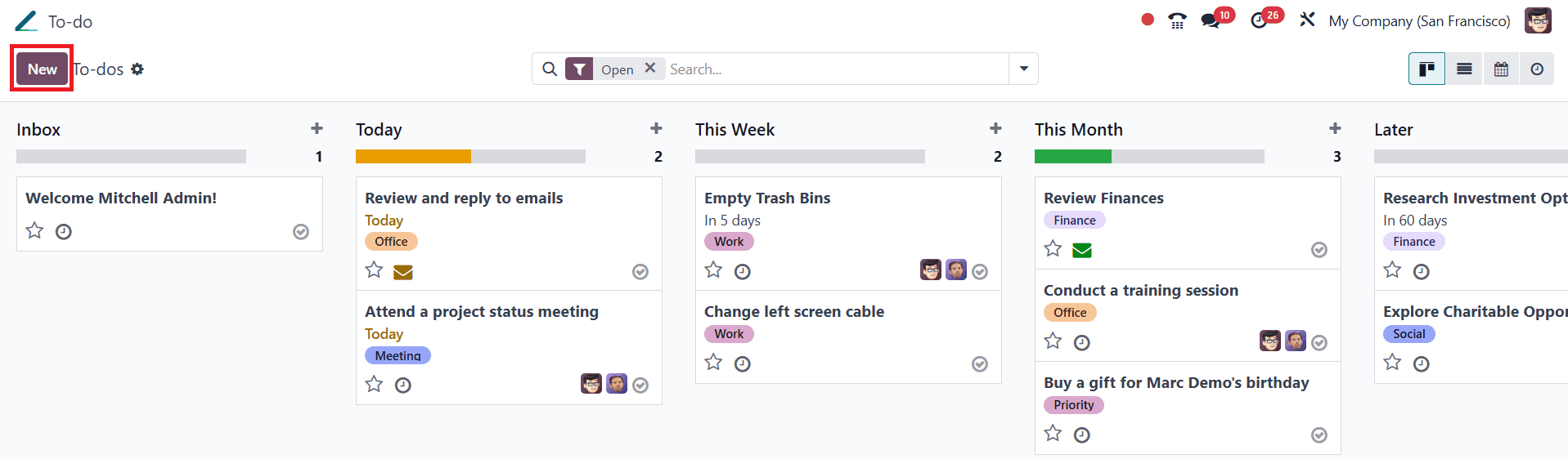 How to Organize Tasks with the Odoo 18 To-Do Module-cybrosys