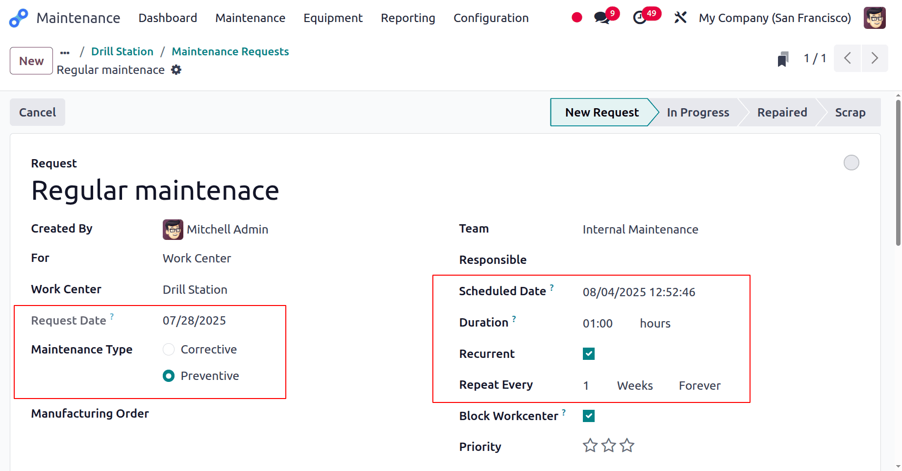 How to Perform Preventive Maintenance in Odoo 18-cybrosys