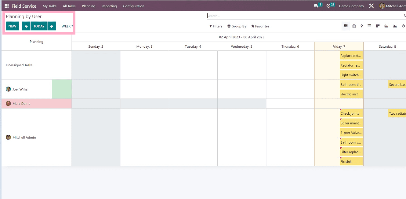 How to Plan a Task in Odoo 16 Field Services-cybrosys