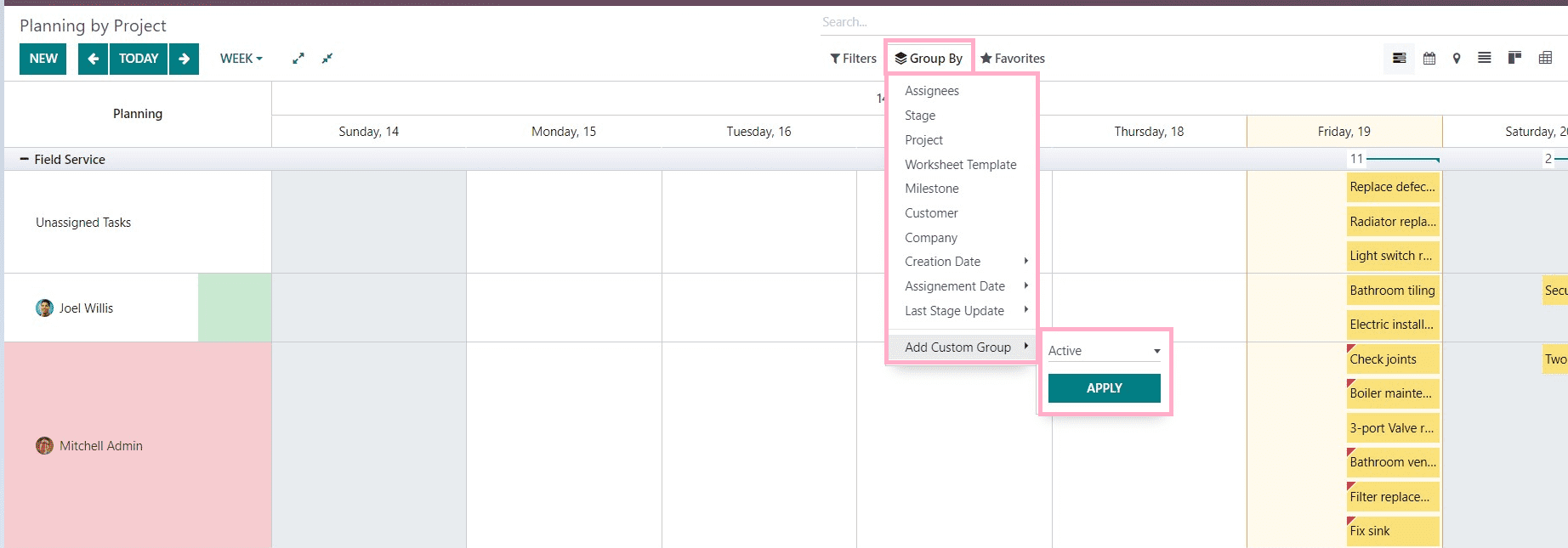 How to Plan a Task in Odoo 16 Field Services-cybrosys