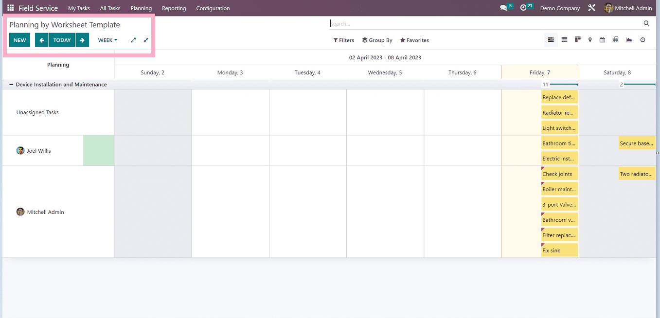 How to Plan a Task in Odoo 16 Field Services-cybrosys