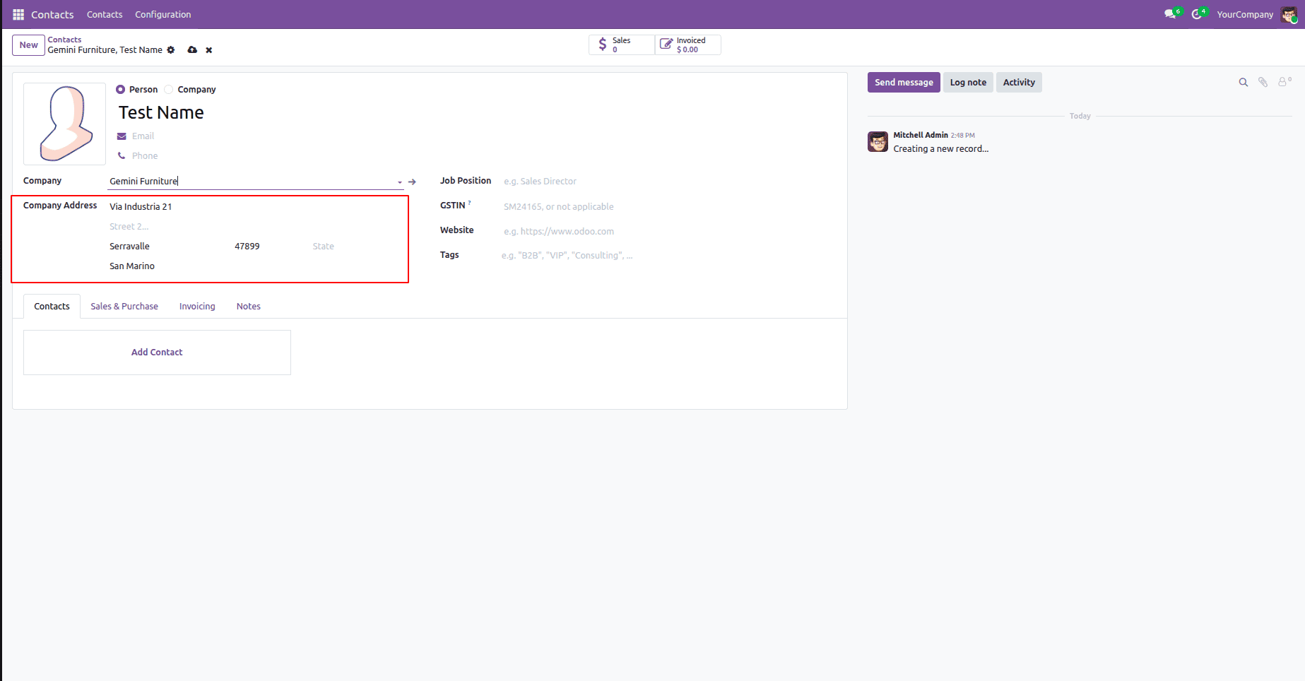 How to Prevent Parent Companies from Overwriting Contact Addresses in Odoo 19-cybrosys