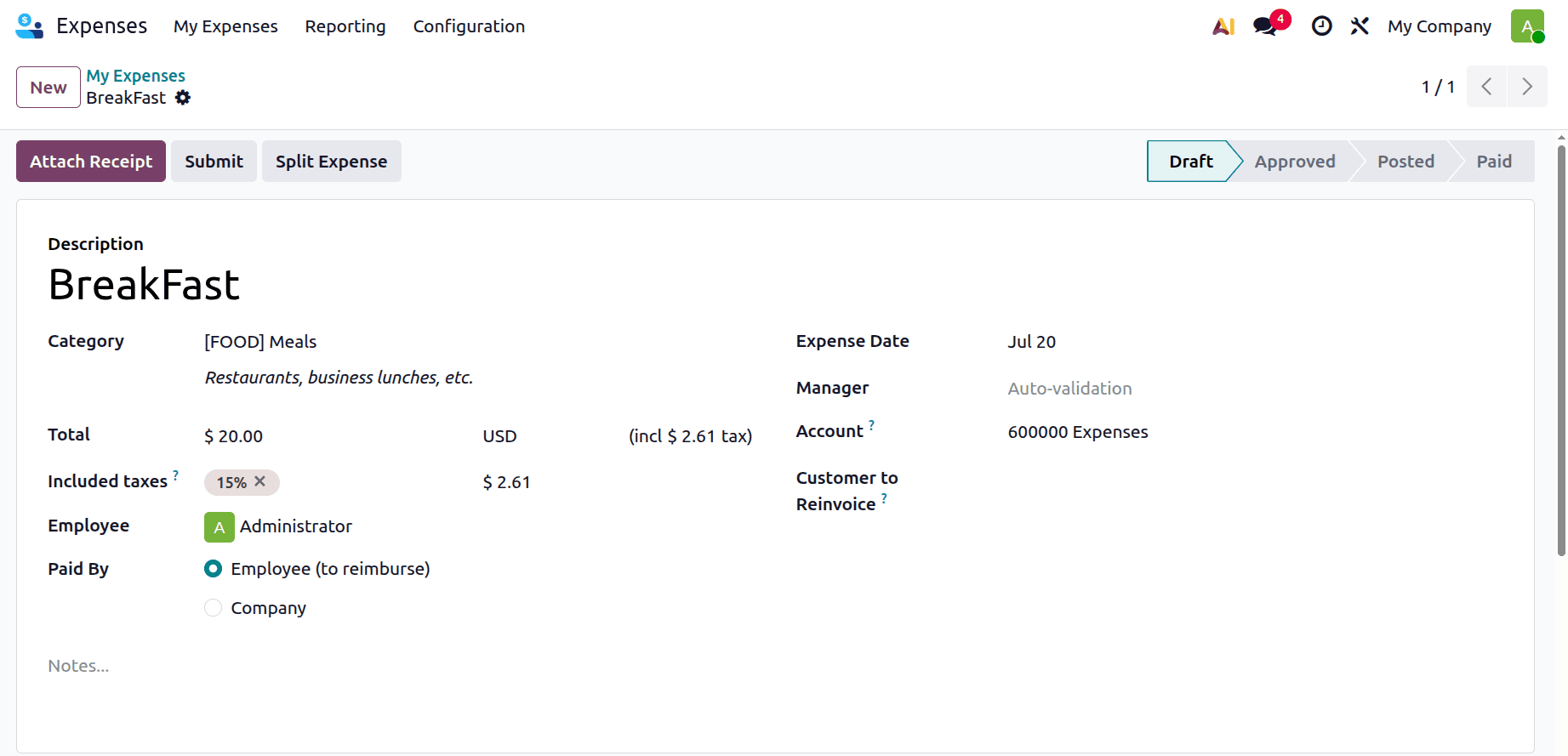 How to Process Employee Expense Reimbursements in Odoo 19-cybrosys