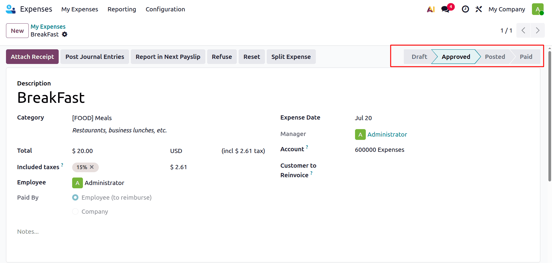 How to Process Employee Expense Reimbursements in Odoo 19-cybrosys