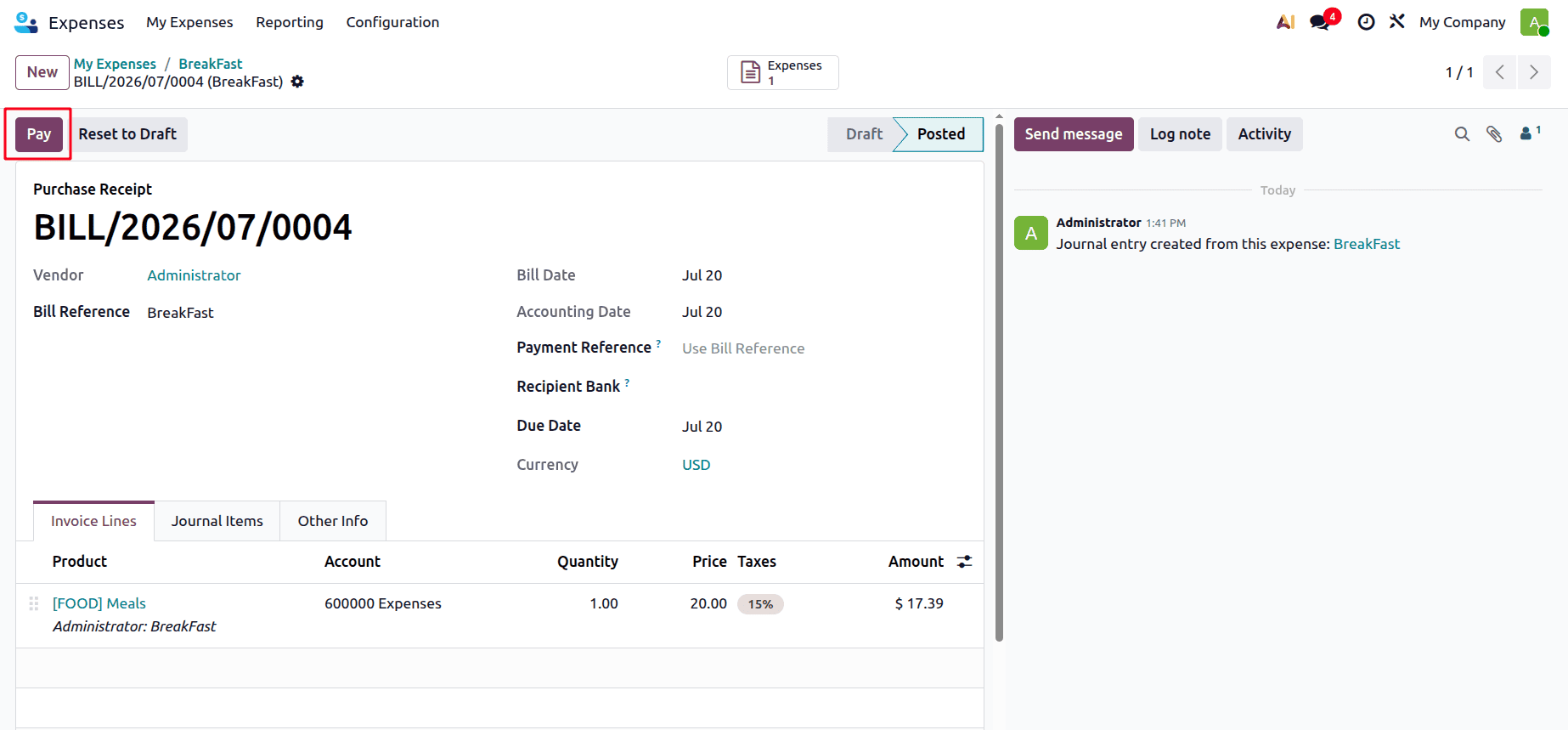 How to Process Employee Expense Reimbursements in Odoo 19-cybrosys