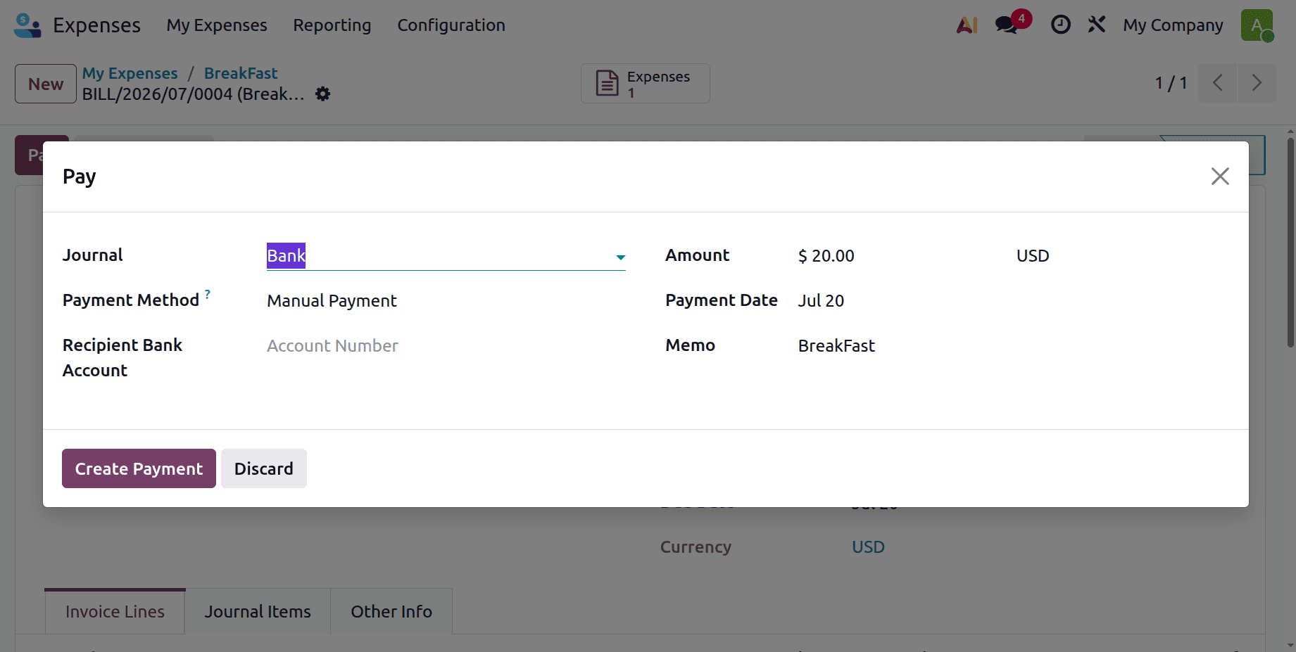 How to Process Employee Expense Reimbursements in Odoo 19-cybrosys