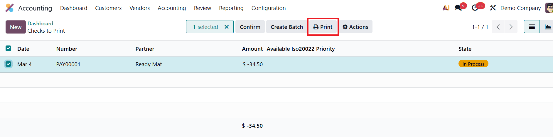 How to Process Vendor Check Payments in Odoo 19 Accounting-cybrosys