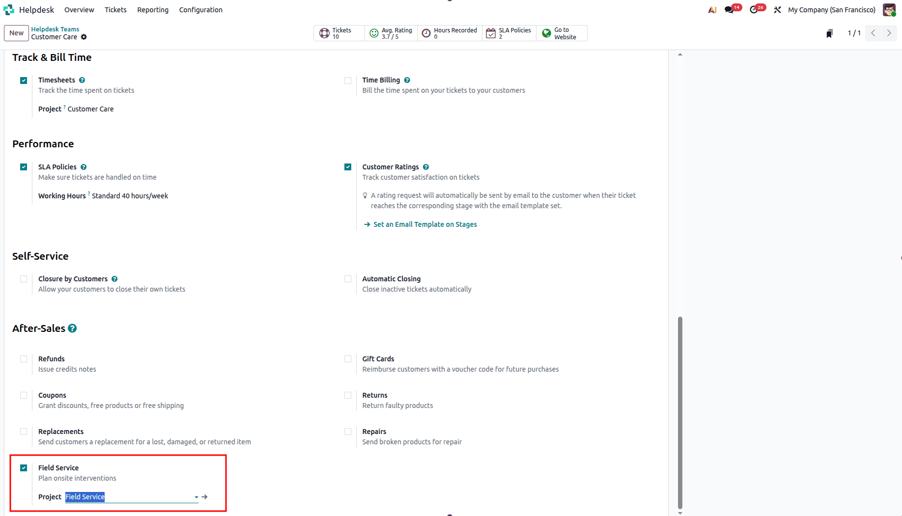 How to Raise on-site Intervention Helpdesk Tickets in Odoo19-cybrosys