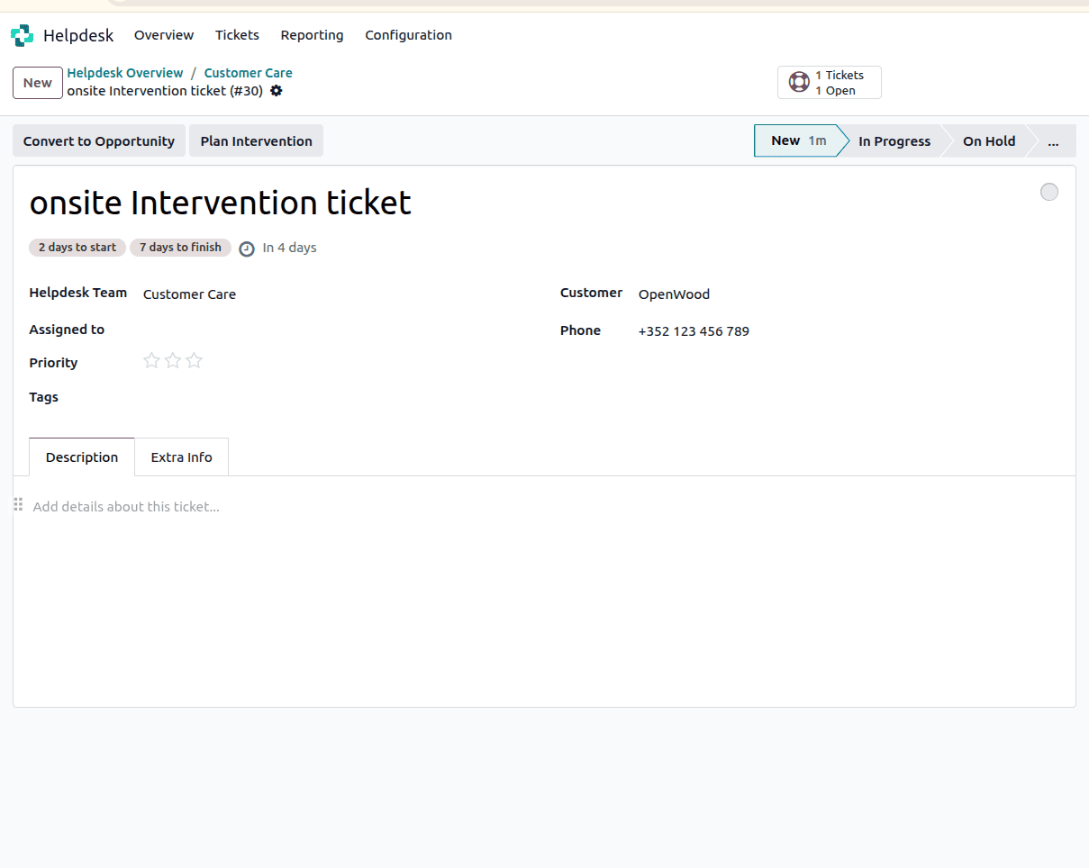 How to Raise On-Site Intervention Helpdesk Tickets in Odoo 18-cybrosys