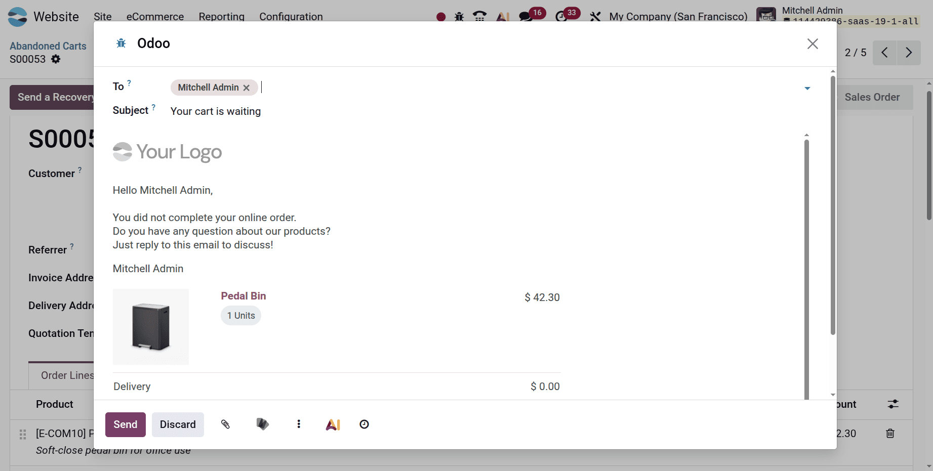 How to Recover Lost Sales with Abandoned Cart Management in Odoo 19-cybrosys