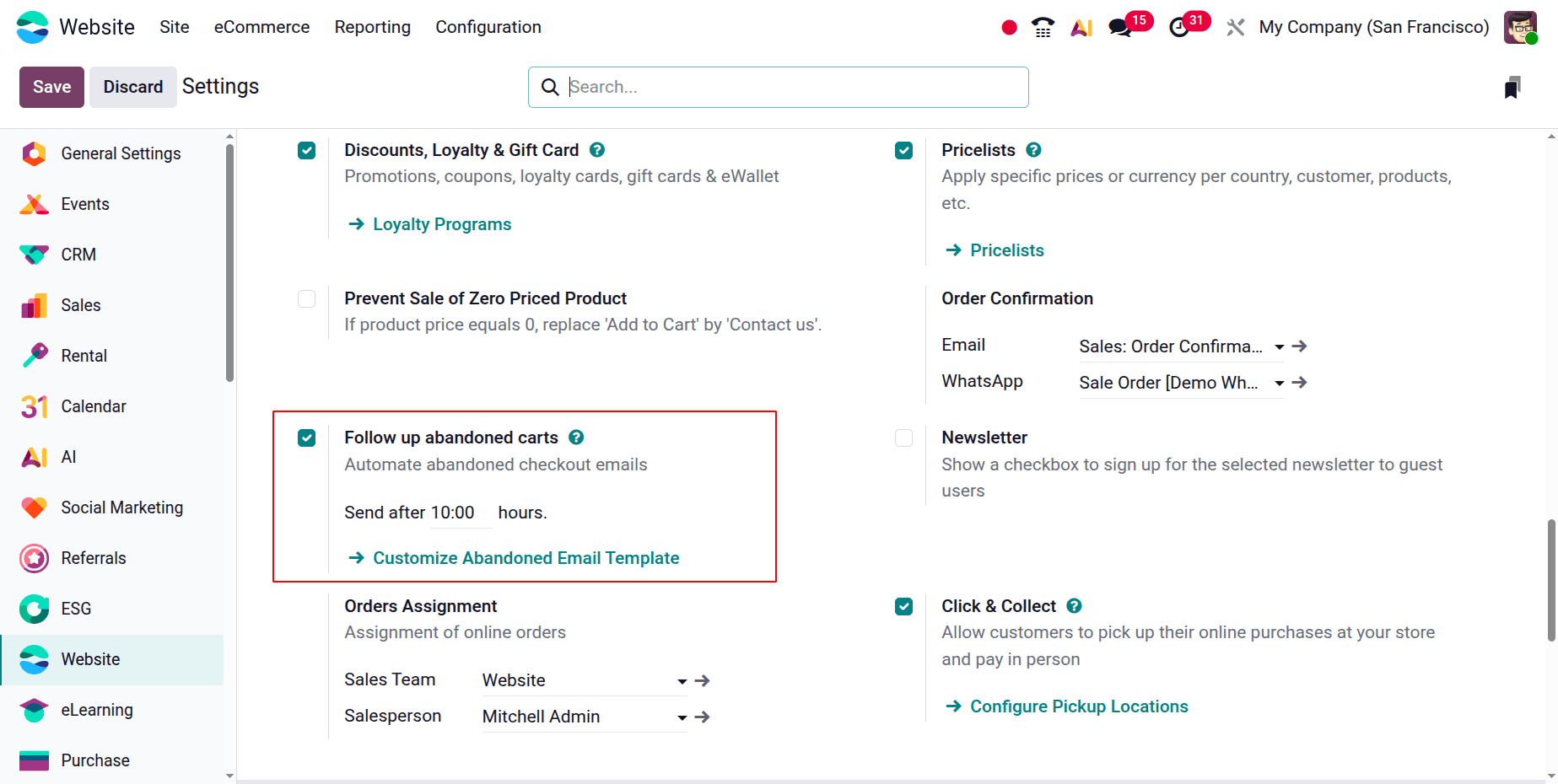 How to Recover Lost Sales with Abandoned Cart Management in Odoo 19-cybrosys