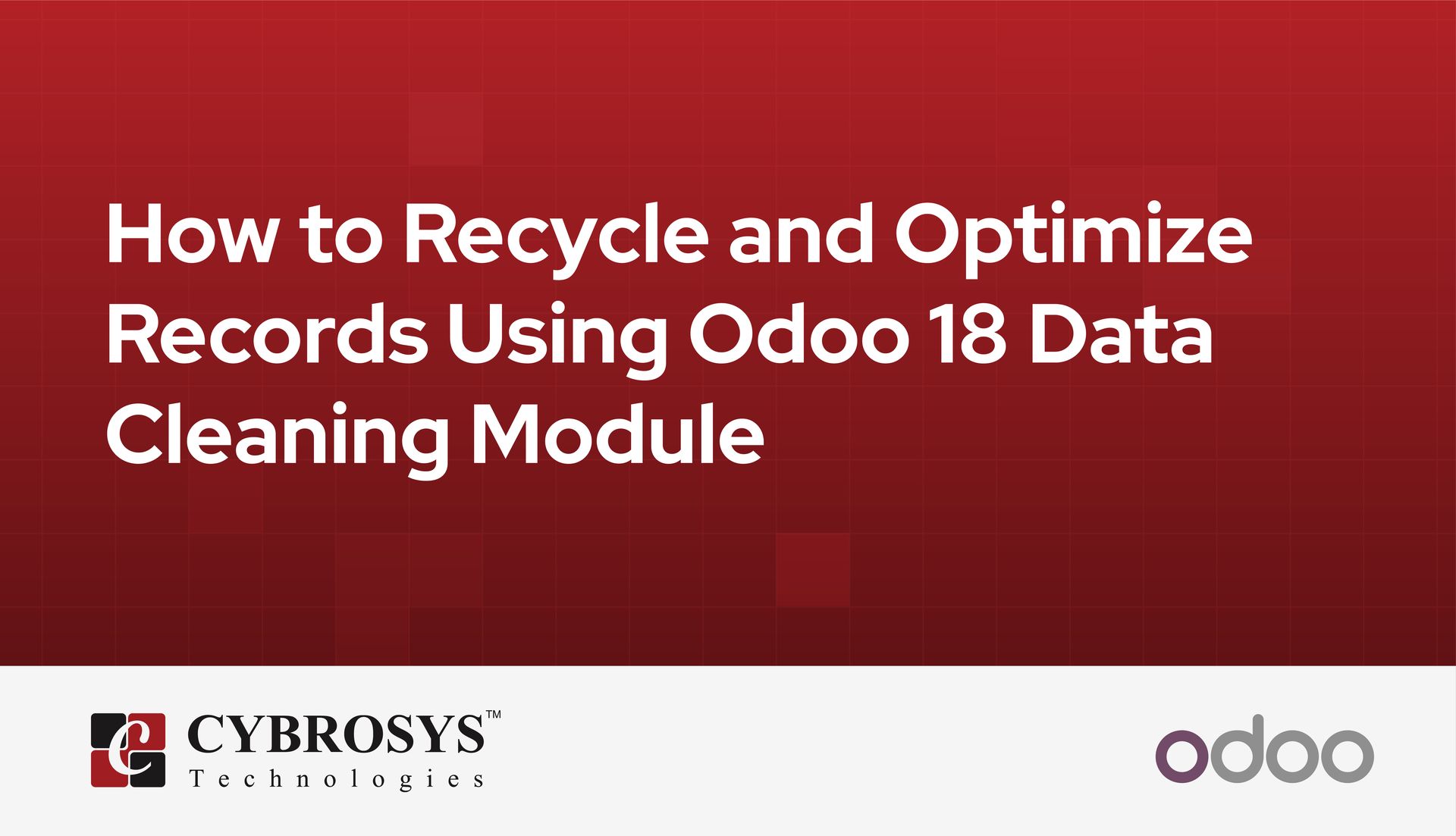 How to Recycle and Optimize Records Using Odoo 18 Data Cleaning Module