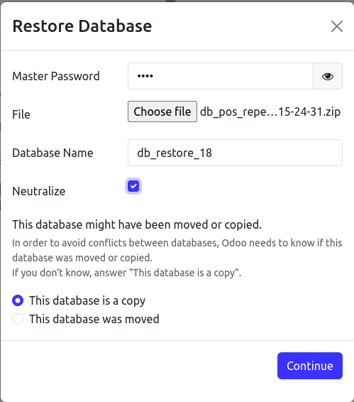 How to Restore a Database in Odoo 18 ERP-cybrosys