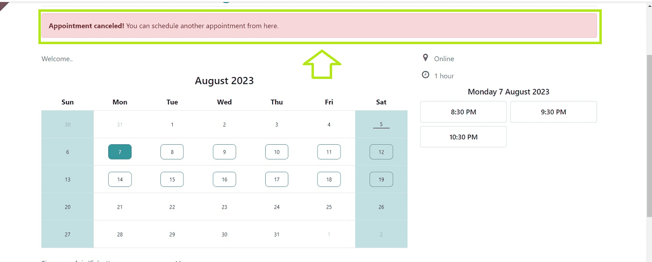 How to Schedule Online Appointments With Odoo 16 Calendar App-cybrosys