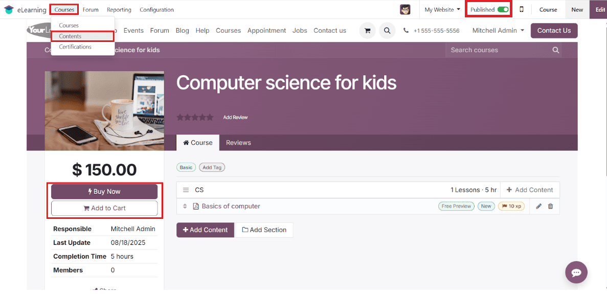 How to Sell e-Learning Courses on Odoo 18’s Platform-cybrosys