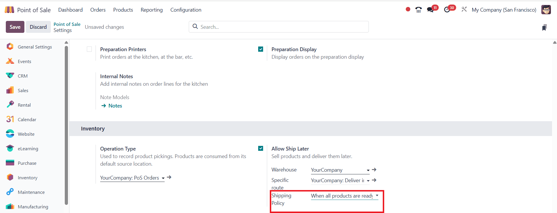How to Sell Products & Manage Ship Later in Odoo 18 Point of Sale (POS)-cybrosys